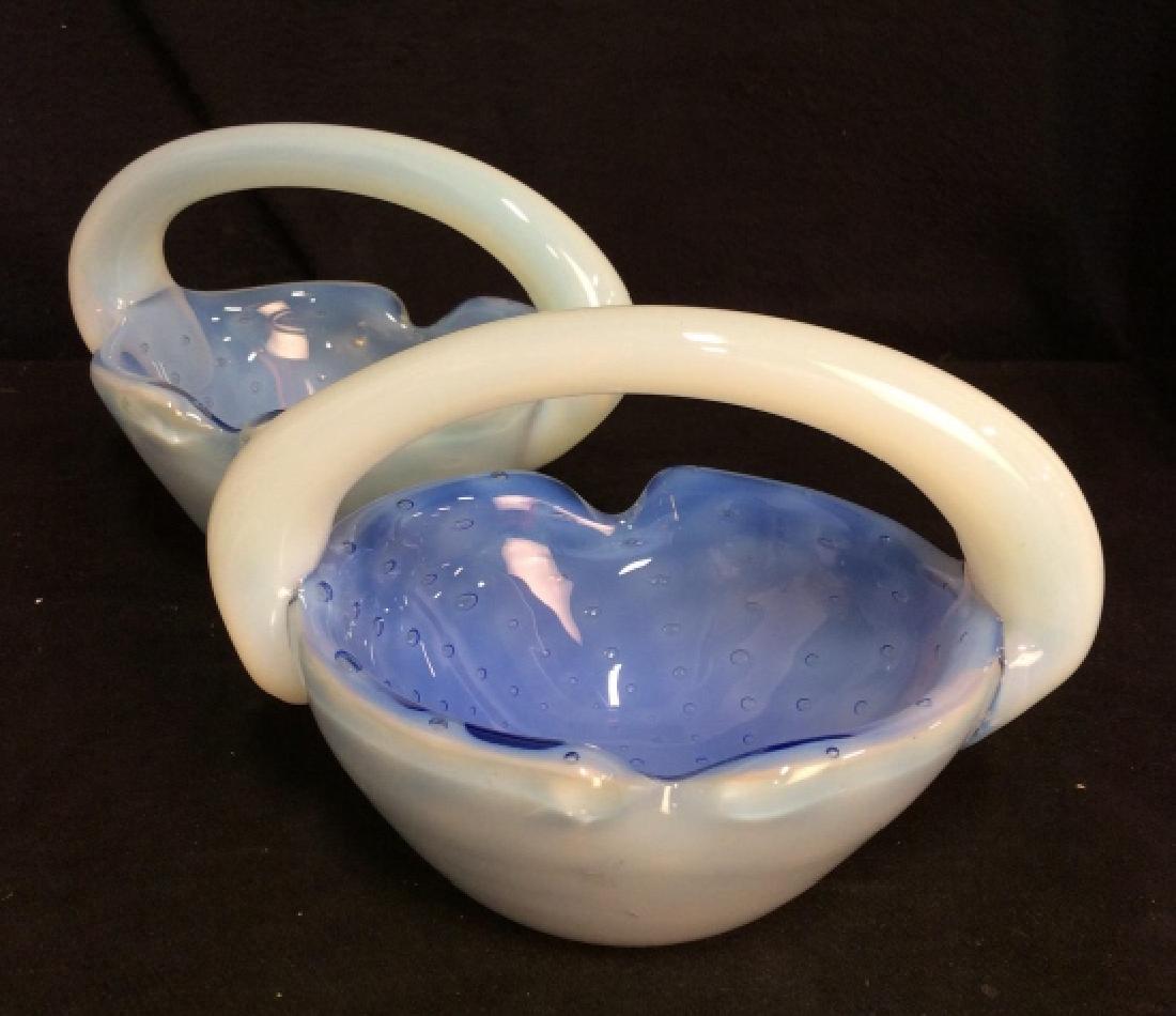 Pair Mid Century Murano Art Glass Bowls (1 of 6)