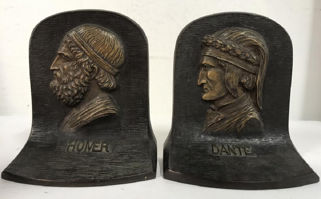 Lot 2 B&H Homer & Dante Poss Bronze Bookends (1 of 8)