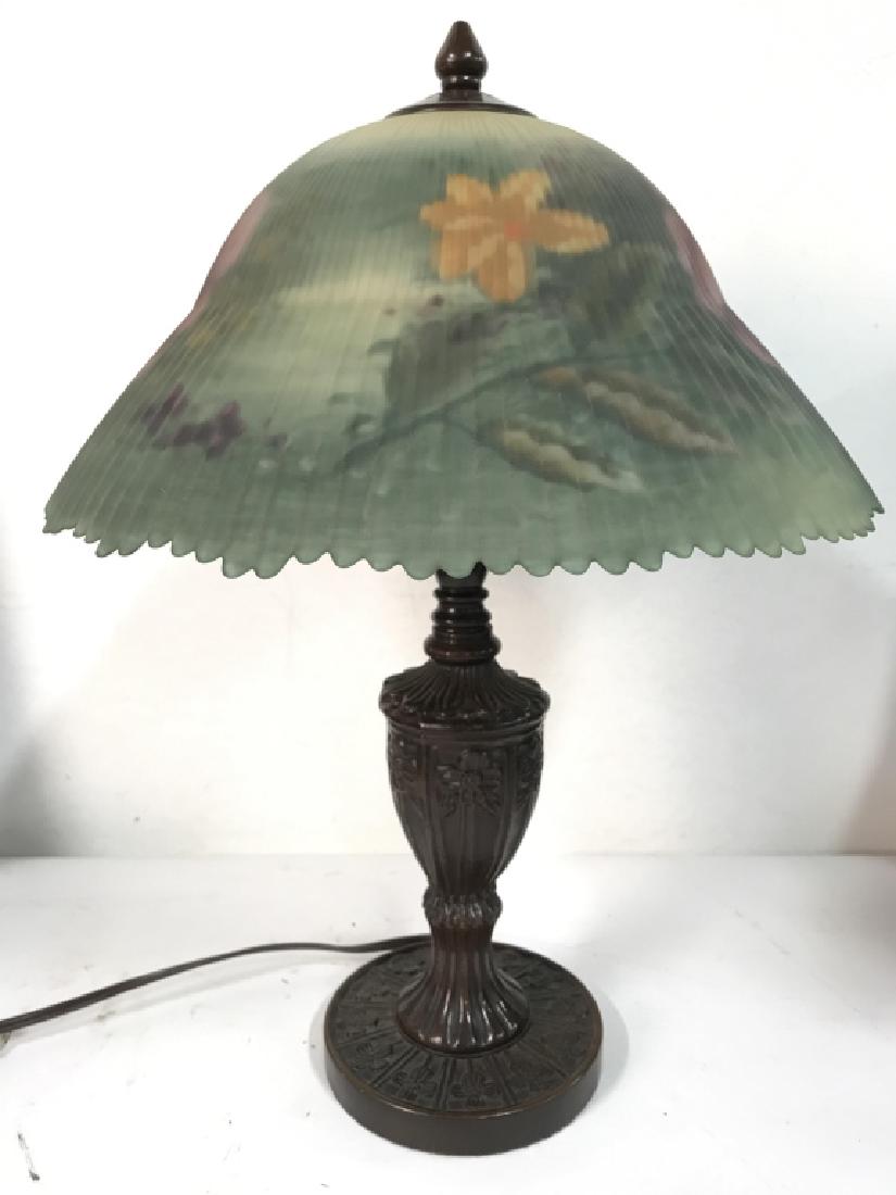 GLYNDA TURLEY Hand Painted Glass Shade Lamp (1 of 8)