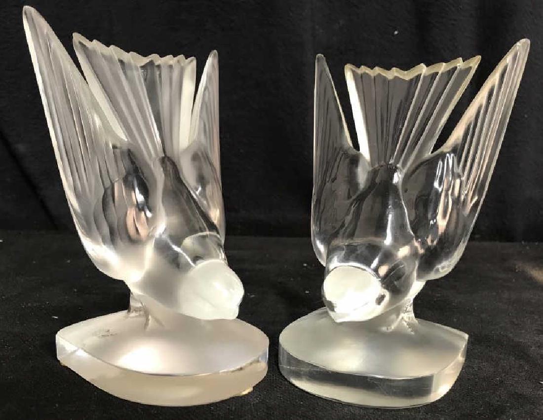 Pair LALIQUE, French Crystal Bird Form Sculptures (1 of 12)