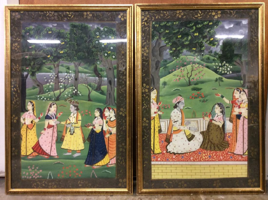 Lot 2 Vintage Intricate Persian Paintings (1 of 11)