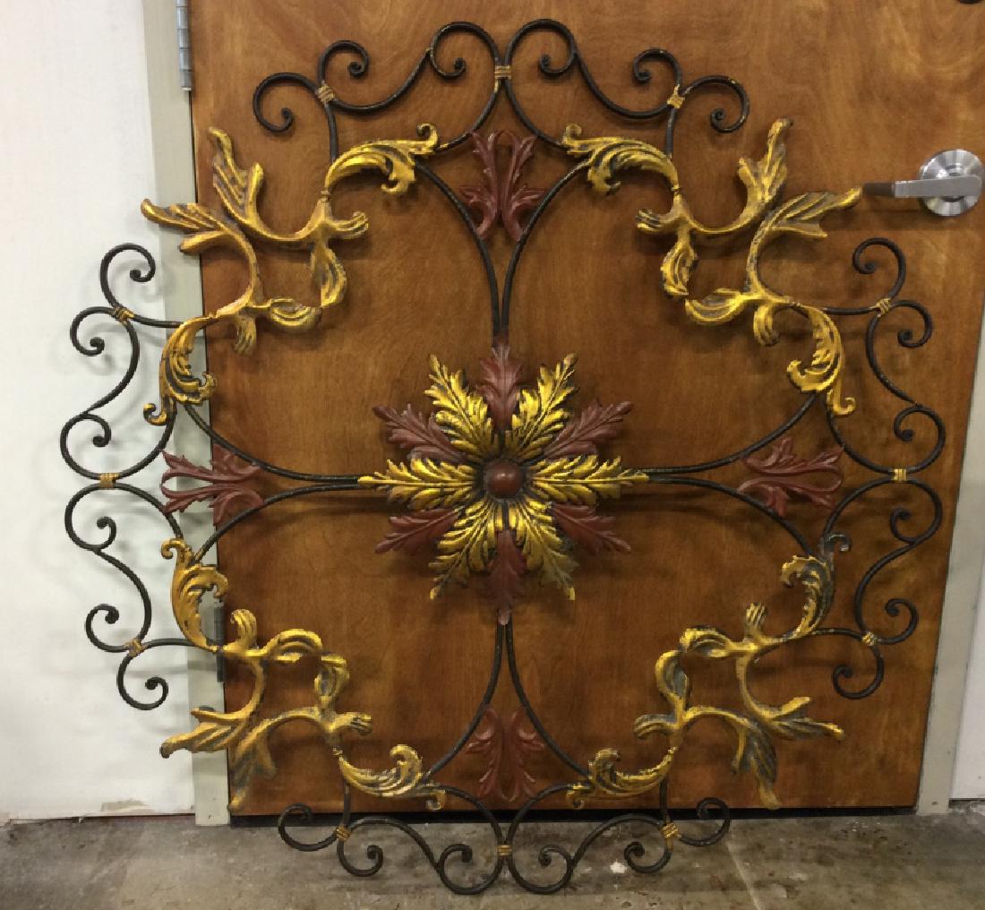 Decorative Black Gold Leafed Metal Wall Hanging (1 of 8)