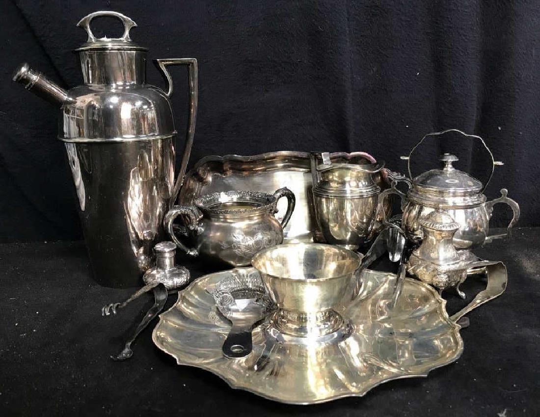 Silver Pl Group Lot Serving Tabletop (1 of 10)
