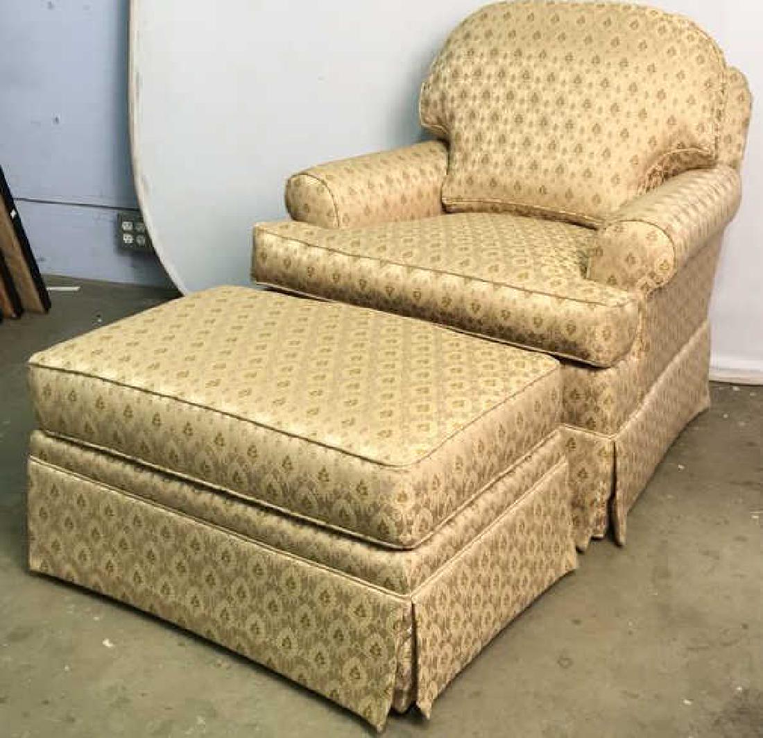 Lot 2 ETHAN ALLEN Armchair & Ottoman (1 of 10)