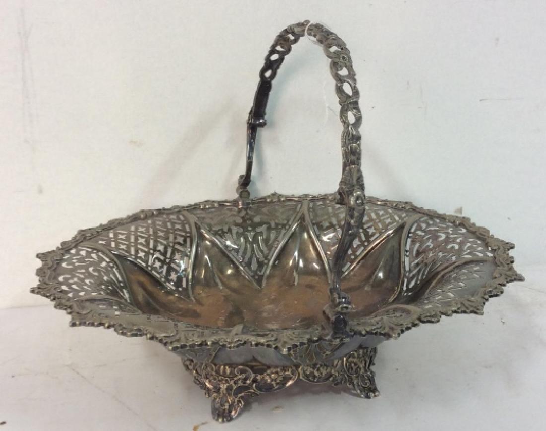 Pierced Silver Plate Center Piece Bowl (1 of 11)