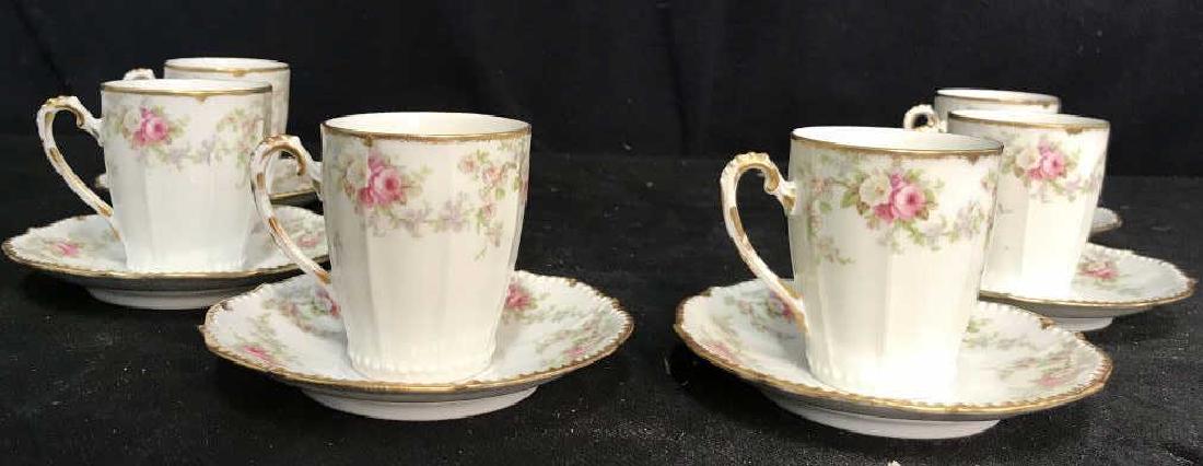 Lot 12 LIMOGES FRANCE Porcelain Partial Tea Set (1 of 8)