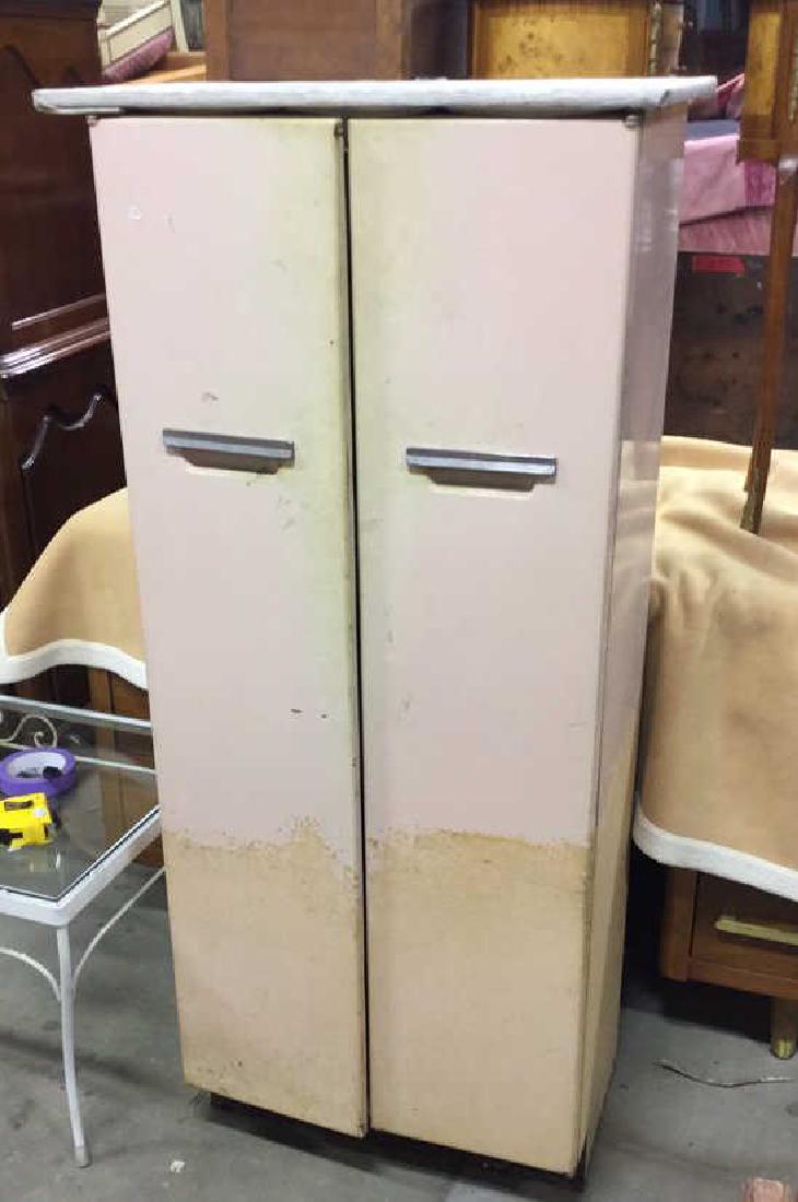 Vintage Pink Metal Storage Cabinet Locker (1 of 7)