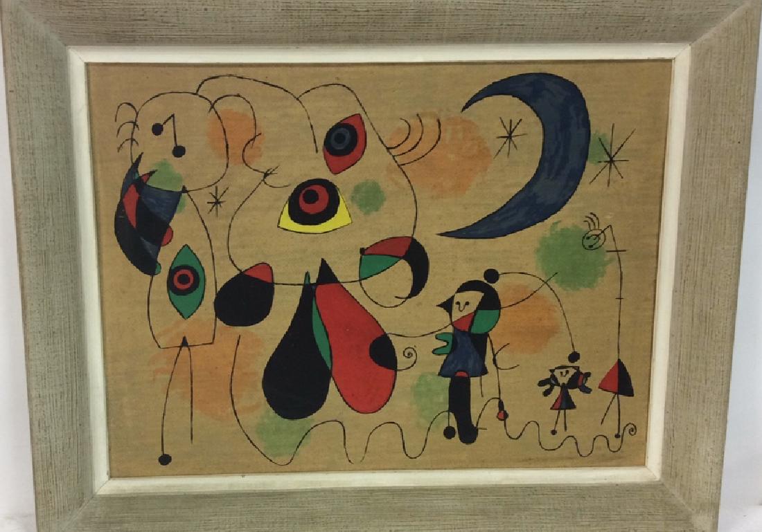 Joan Miró Women, Moon, Birds Print on Board (1 of 8)