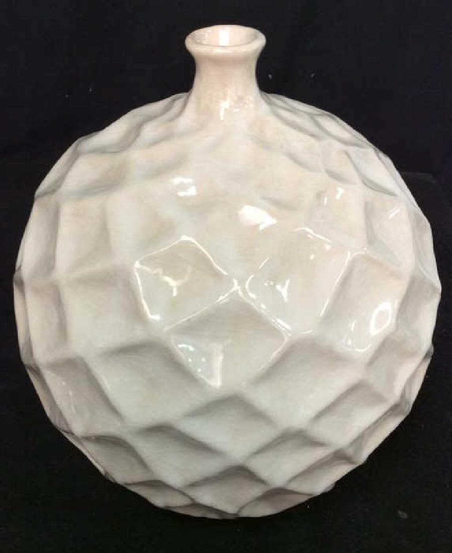 Multi Faceted Orb Form Ceramic Vase (1 of 9)