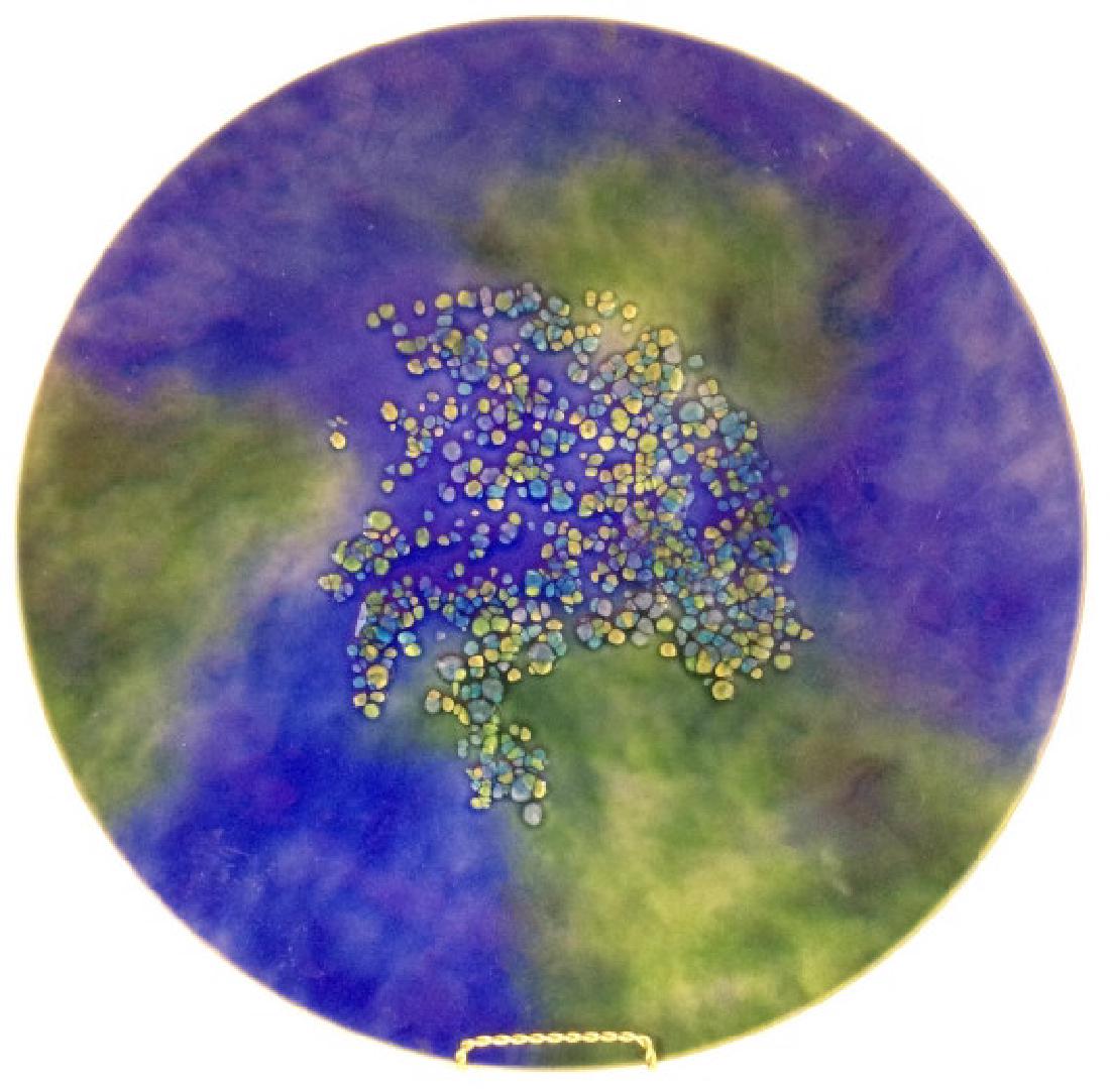 BOVANO Blue&Green Toned Enamel Metal Centerpiece (1 of 6)