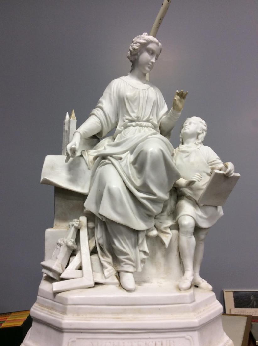 Vintage poss antique Porcelain Ceramic Figure Lamp (1 of 10)