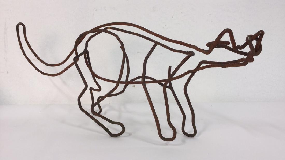 Twisted Shaped Metal Cat Sculpture (1 of 7)