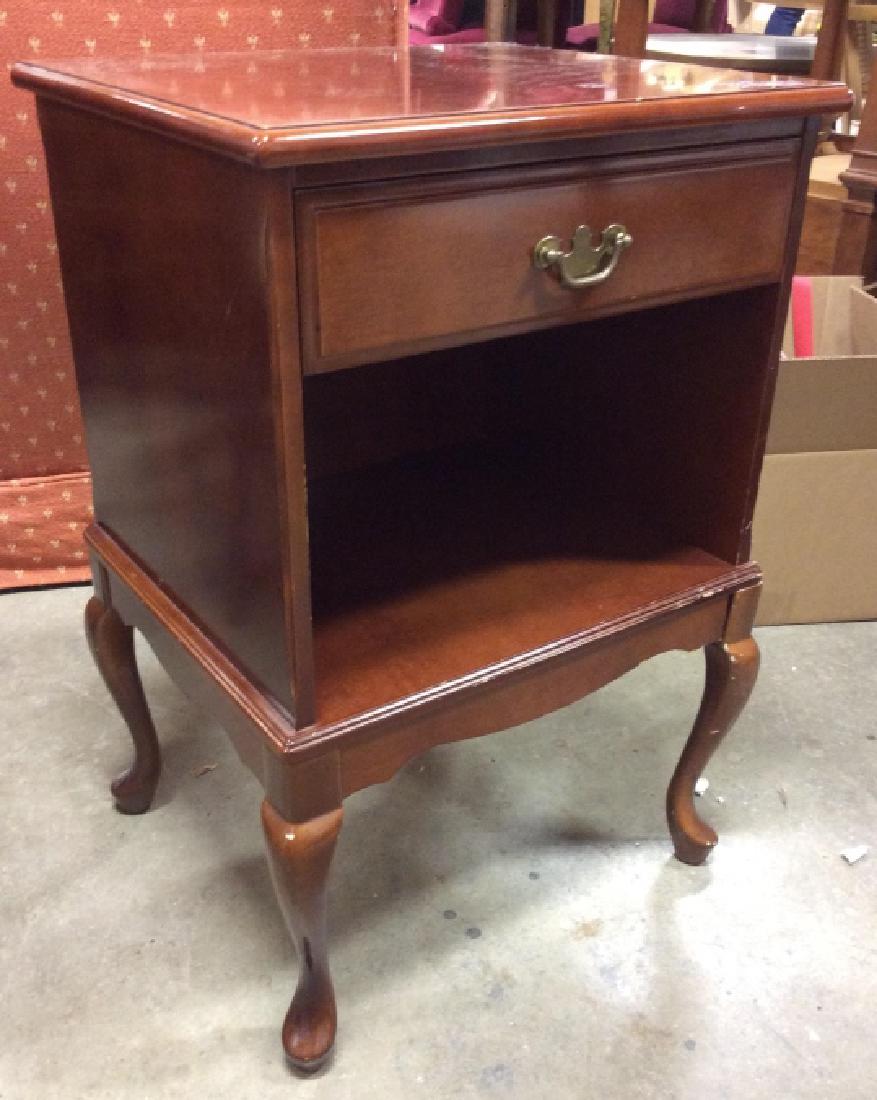 Vintage Wooden Nightstand W Drawer (1 of 6)