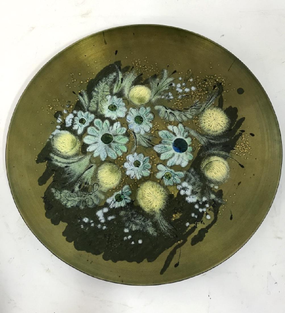 SASCHA BRASTOFF Mid Century Enamel Plate C1950 (1 of 8)