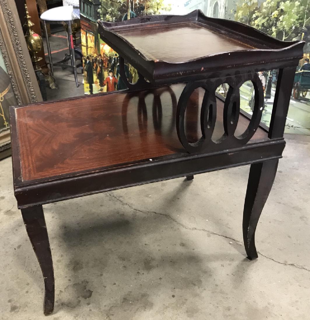 Mahogany Toned Wooden Tiered Side Tabled (1 of 6)