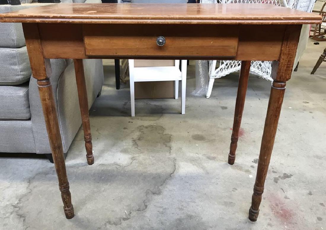 Vintage Wooden Desk W Drawer (1 of 7)