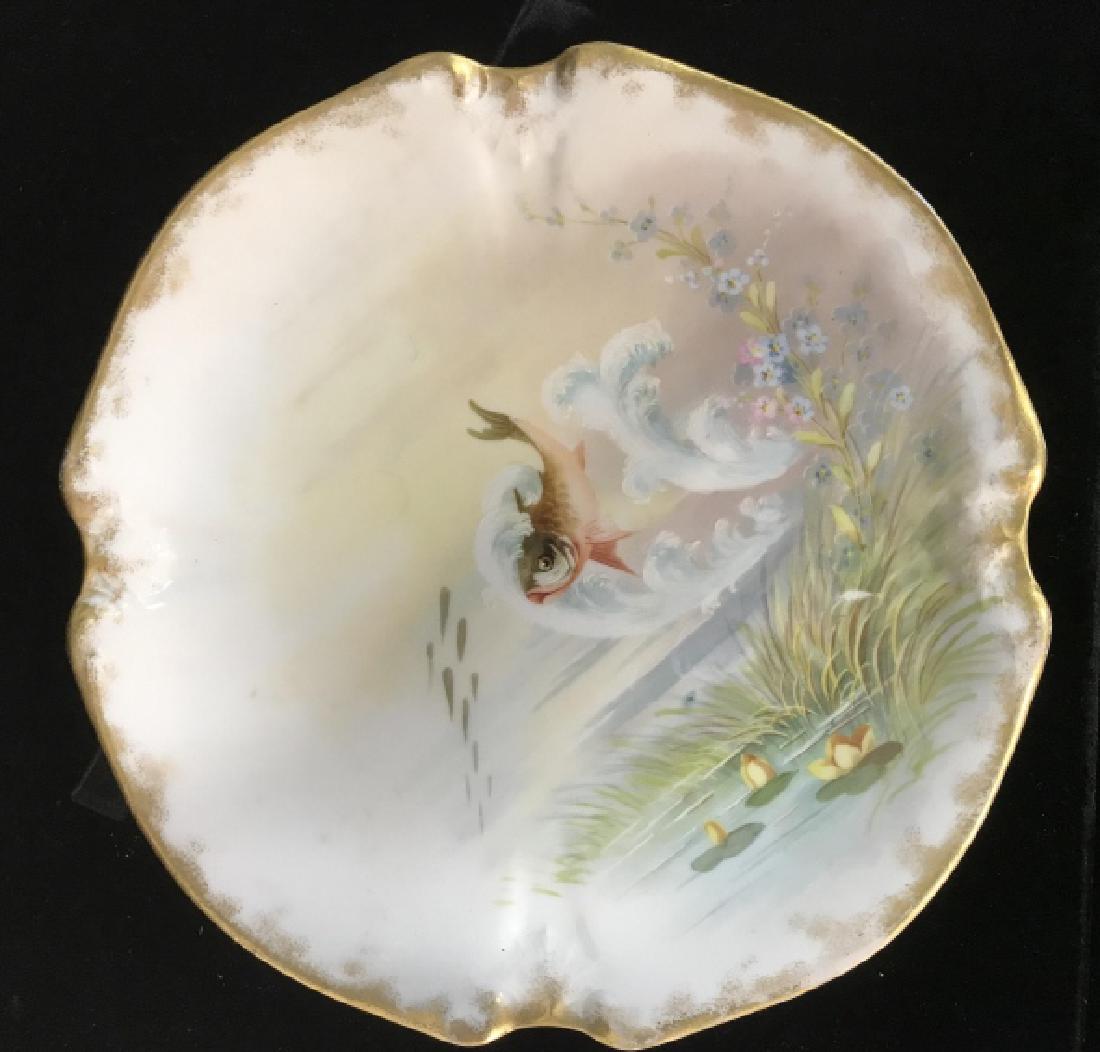 MR France Painted Porcelain Fish Plate (1 of 8)