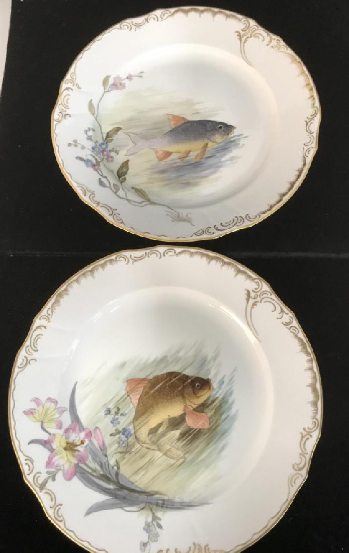 Pair Porcelain Fish Plates Trademarked (1 of 9)