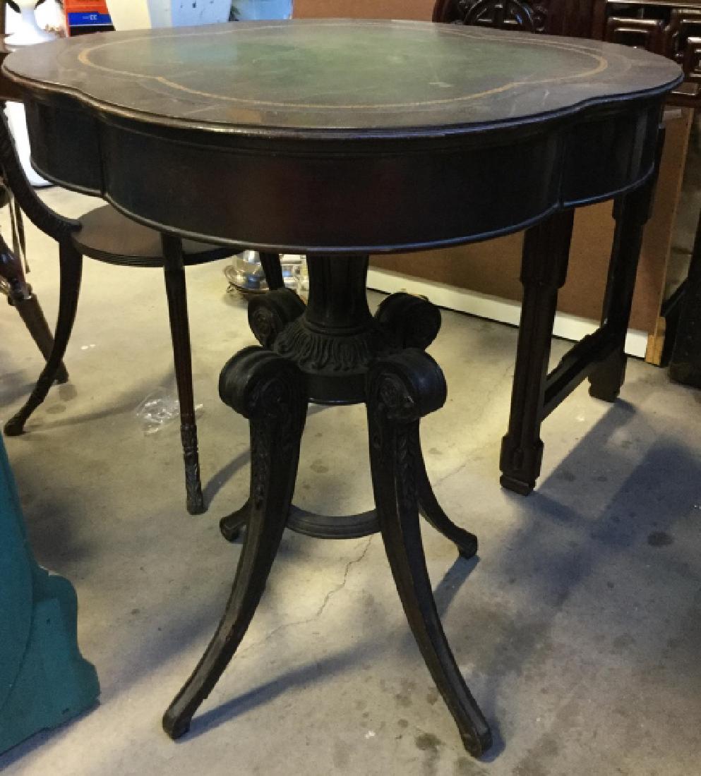 Vintage Poss Leather Top Pedestal Table (1 of 5)