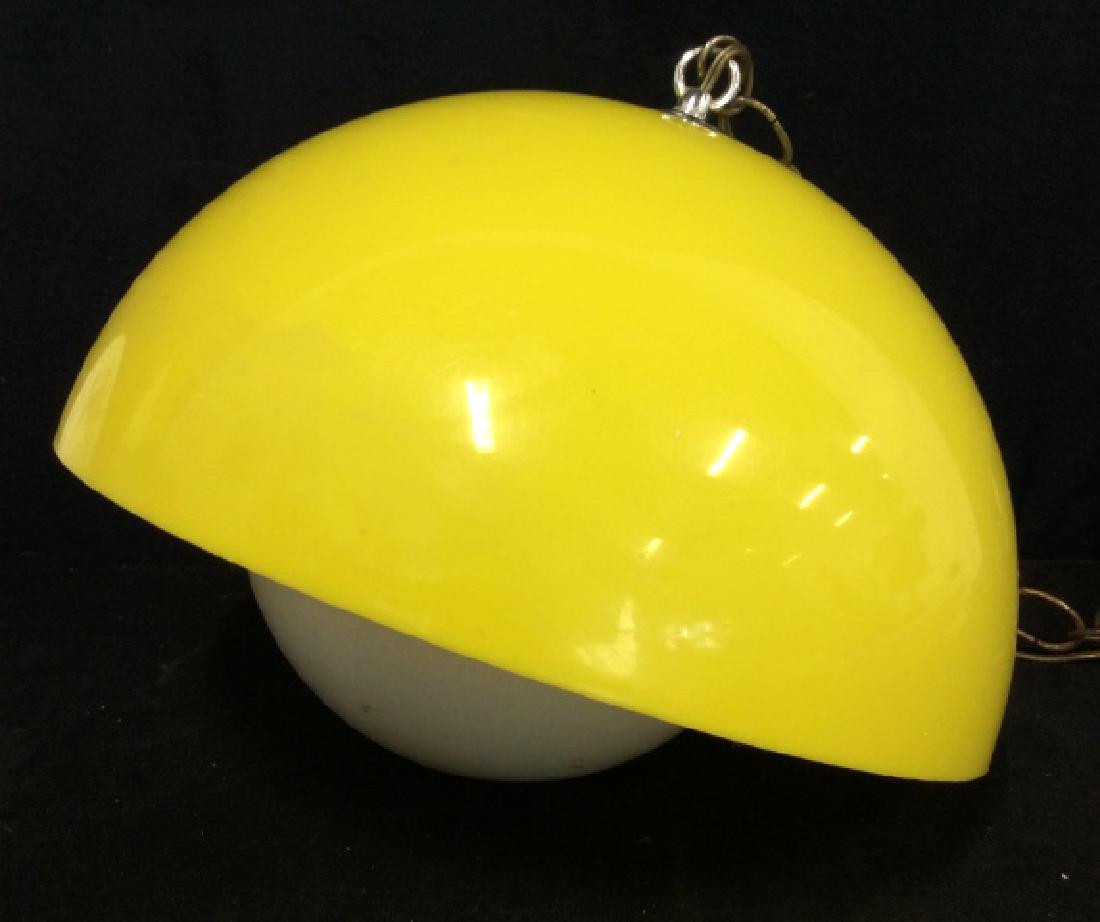 Vintage Bright Yellow Toned Light Fixture (1 of 6)