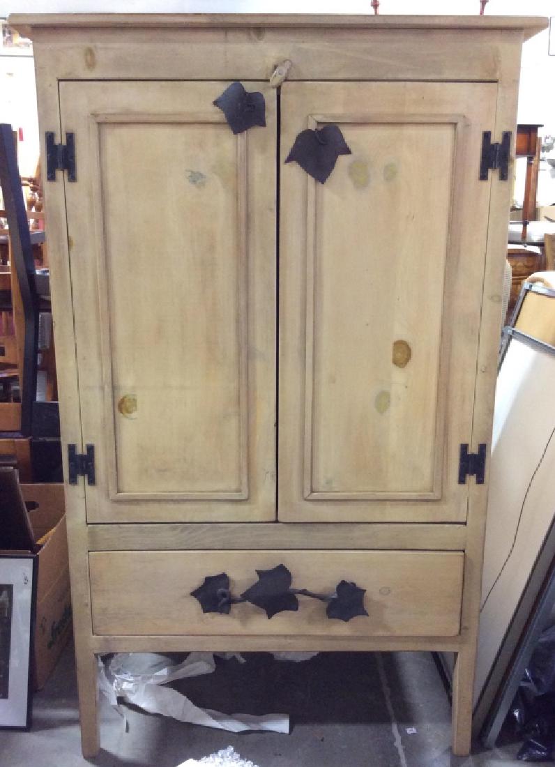 Light Toned Wood Standing Cabinet (1 of 9)