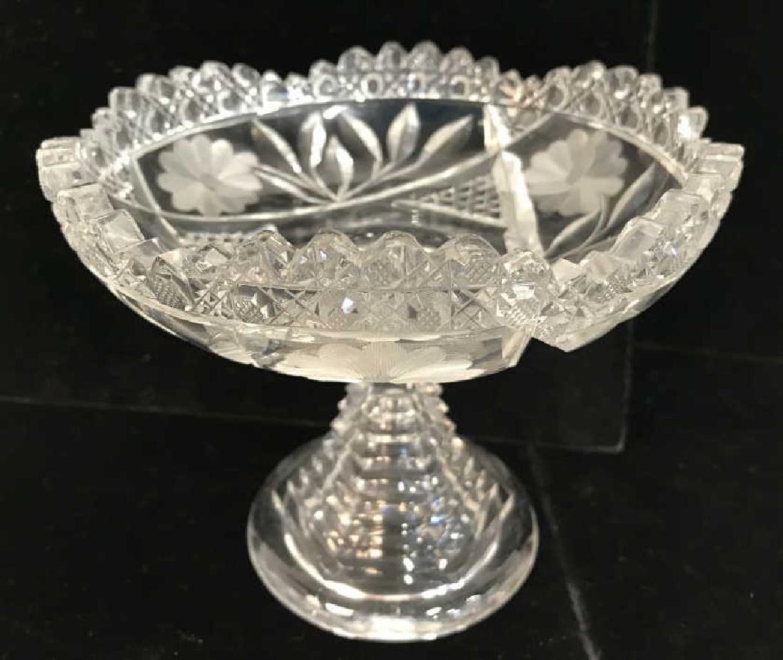Brilliant Cut Crystal Footed Bowl (1 of 10)