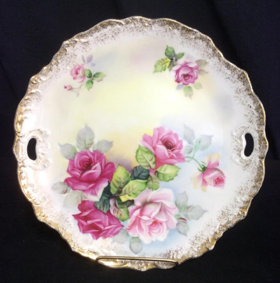 Antique Hand painted Porcelain Floral Plate (1 of 7)