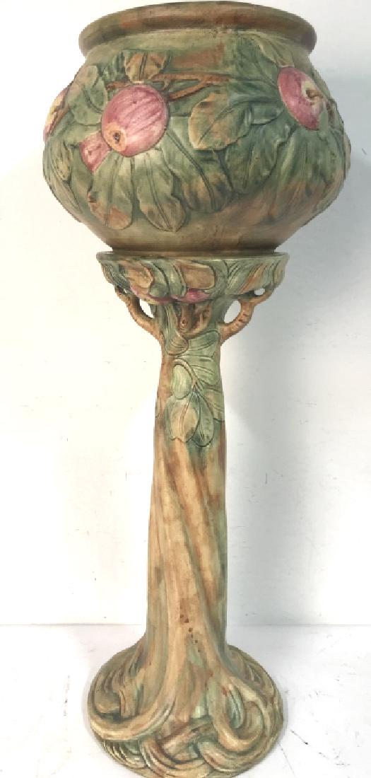 Lot 2 WELLER Jardiniere w Pedestal (1 of 10)