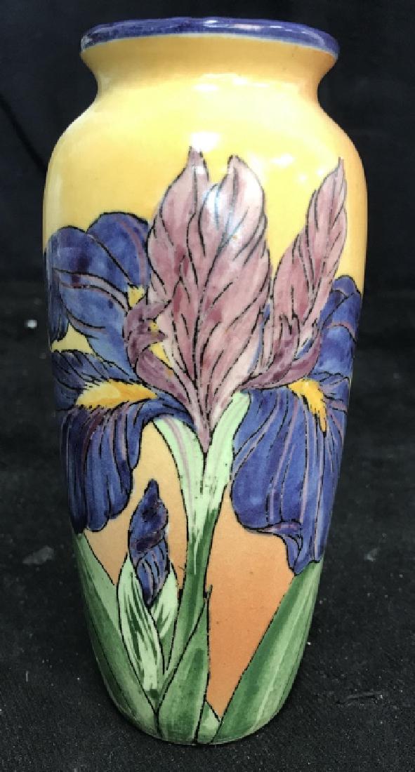 Hand Painted Iris Patterned Ceramic Vase (1 of 9)