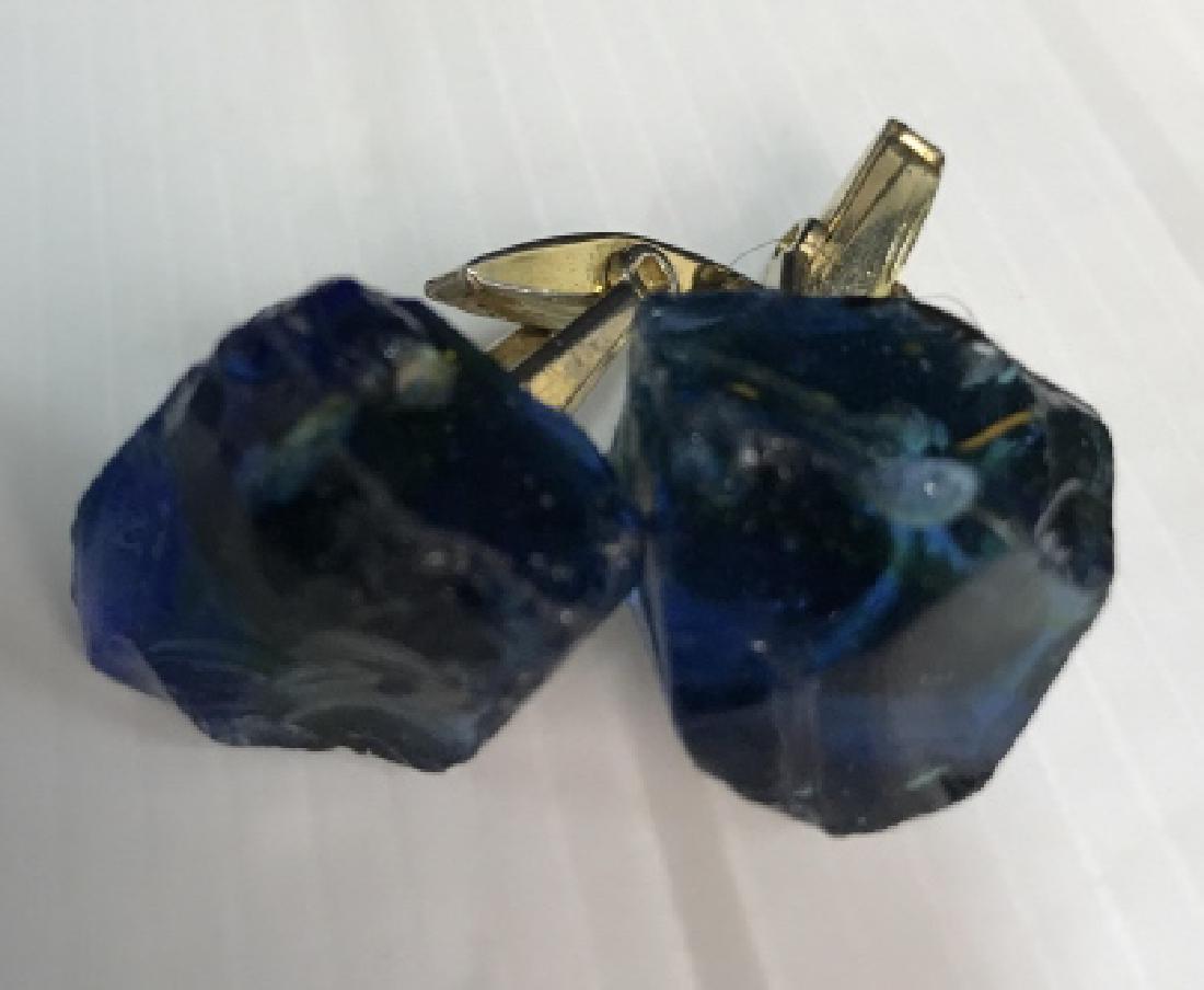 Mid Century Murano Art Glass Cuff Links, C 1950’s (1 of 9)