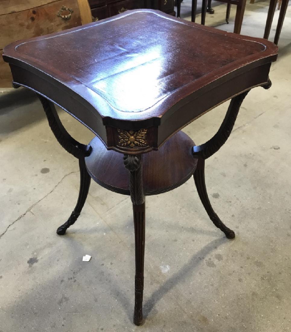 Intricately Carved Vintage Wooden End Table (1 of 10)