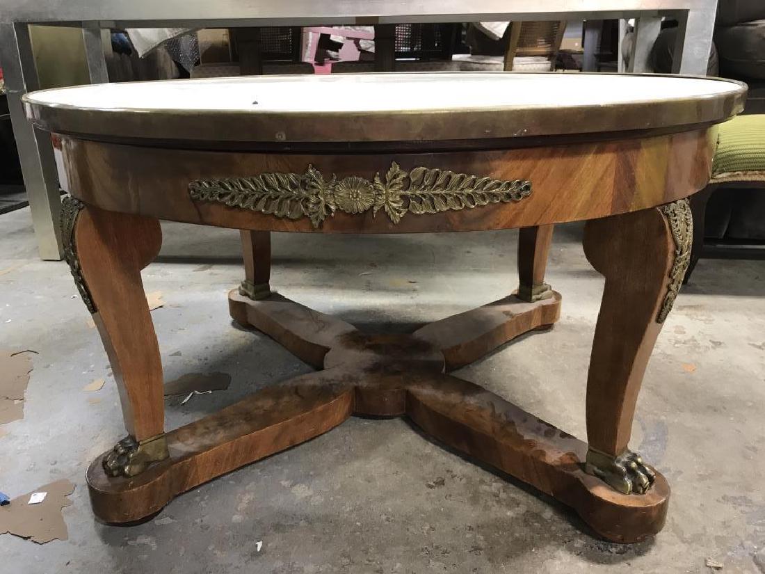 Vintage Ormolu w  Marbletop Round Coffee Table (1 of 10)