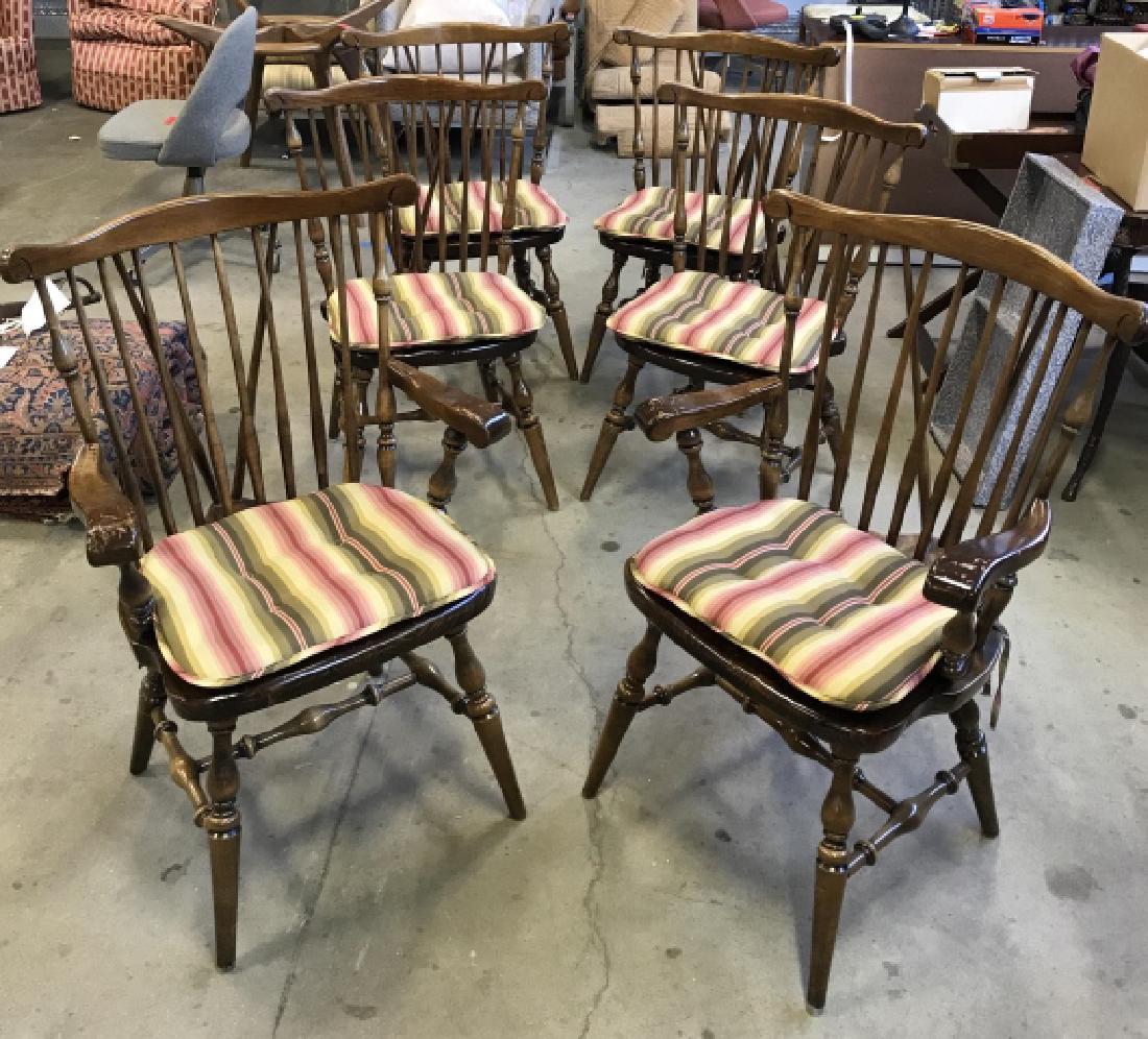 Lot 6 Windsor Style Spindle Back Chairs (1 of 8)