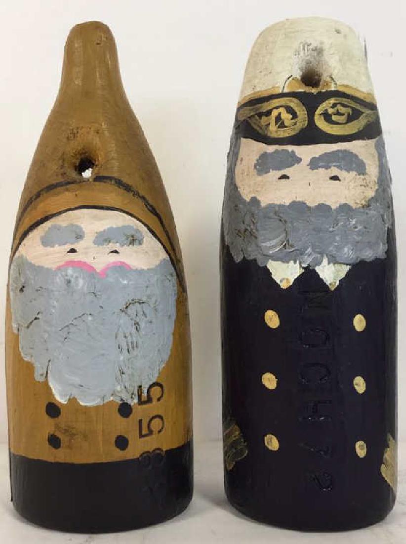 Lot 2 Hand Painted Nautical Wooden Buoys (1 of 7)