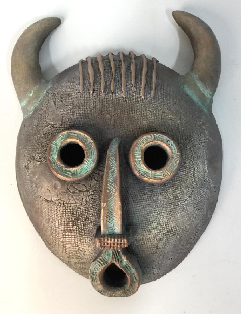Signed Ceramic Tribal Mask (1 of 10)