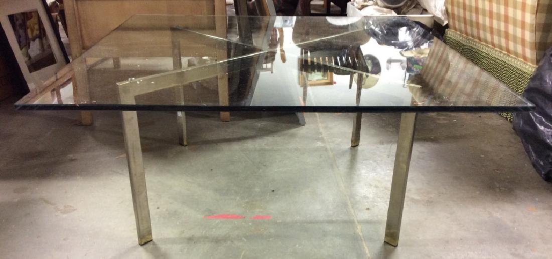 Glass Top Square Shaped Coffee Table (1 of 5)