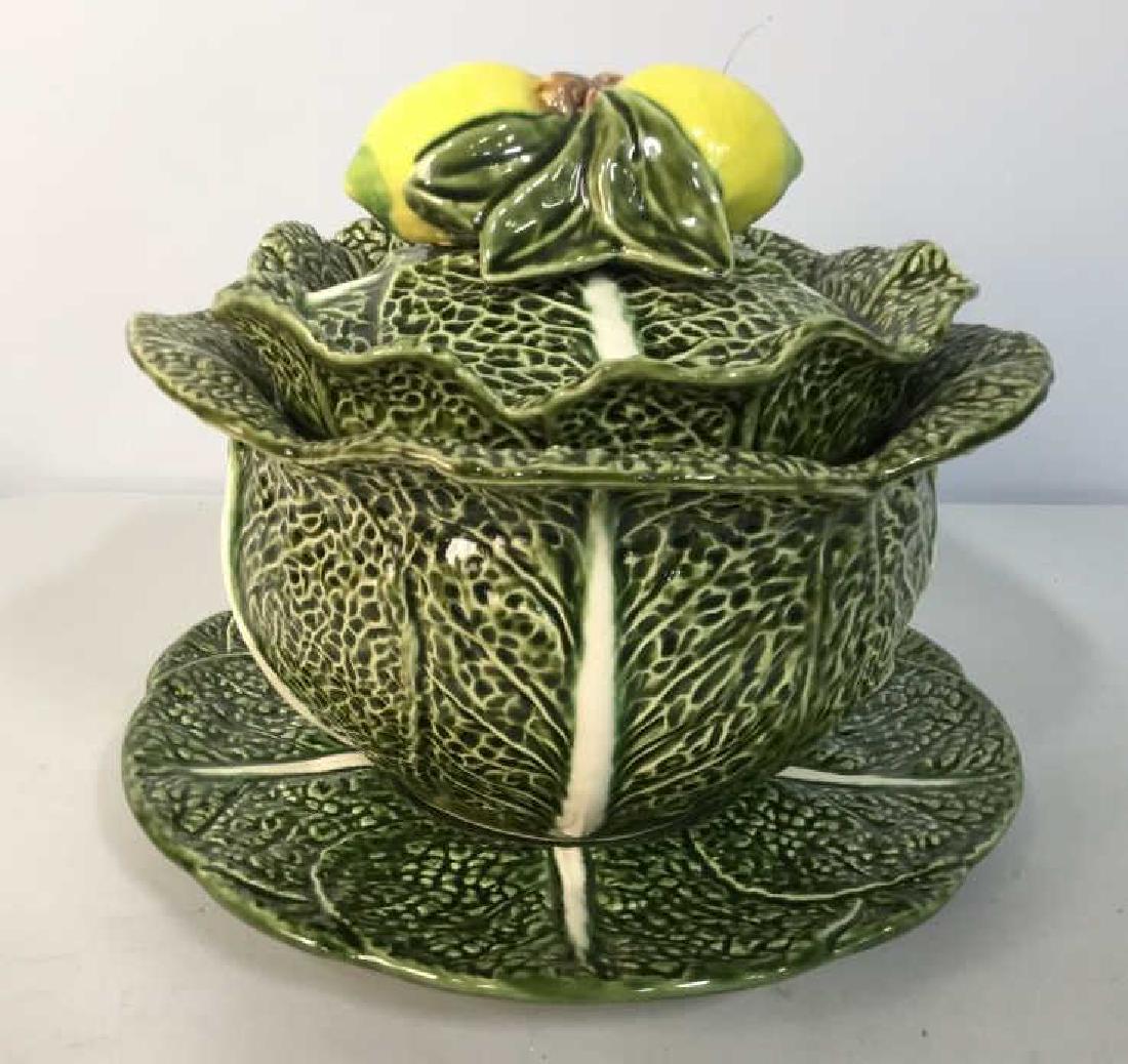 OLFAIRE Green  Ceramic Tureen w Plate (1 of 10)