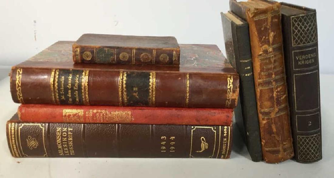 Group Antique Leather Books w Illustrations (1 of 20)