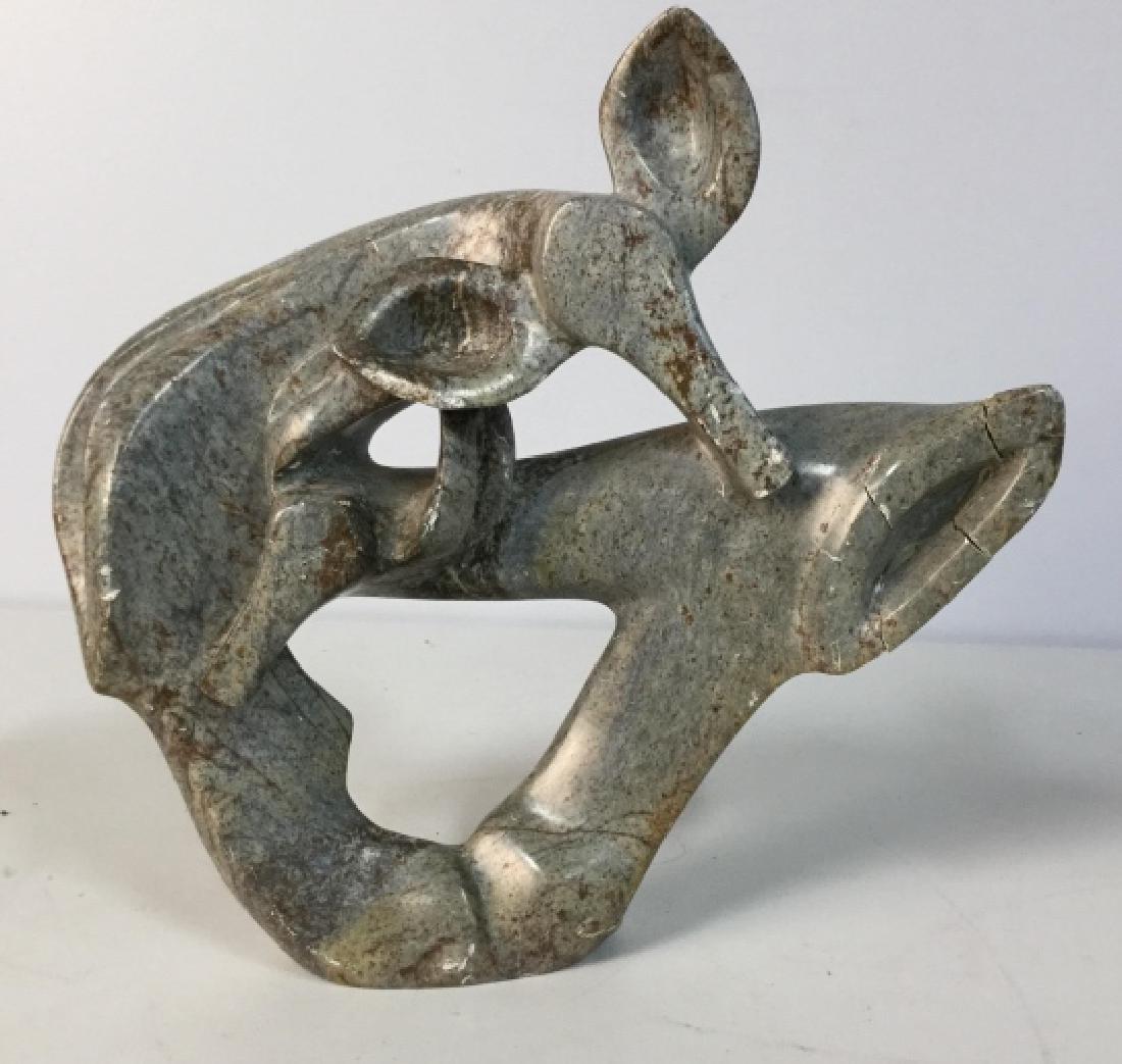 Signed Stone Abstract Animal Form Sculpture (1 of 11)