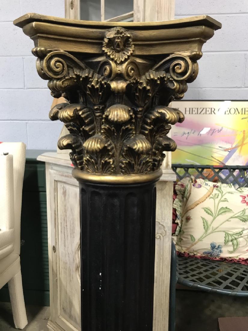 Black & Gold Toned Roman Style Pedestal (1 of 7)