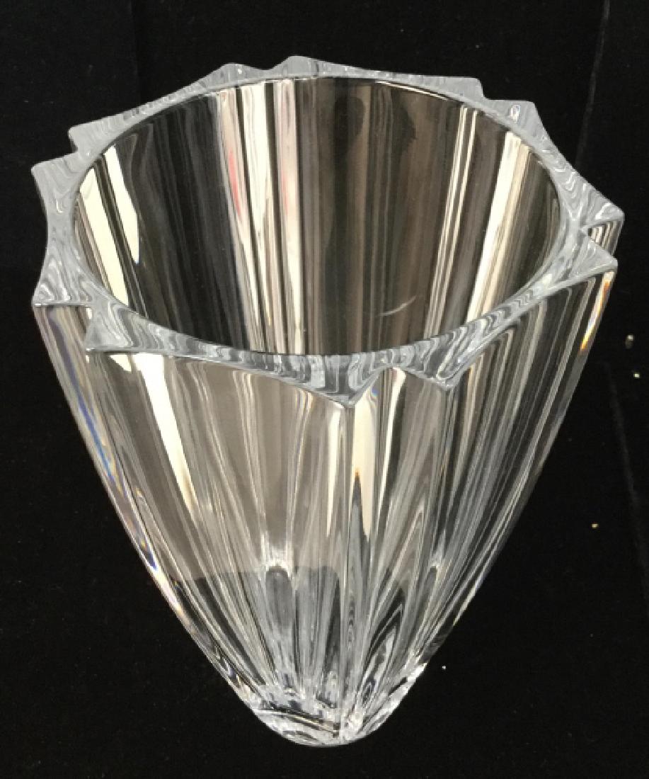 ROKASKA Signed Fluted Crystal Vase (1 of 11)