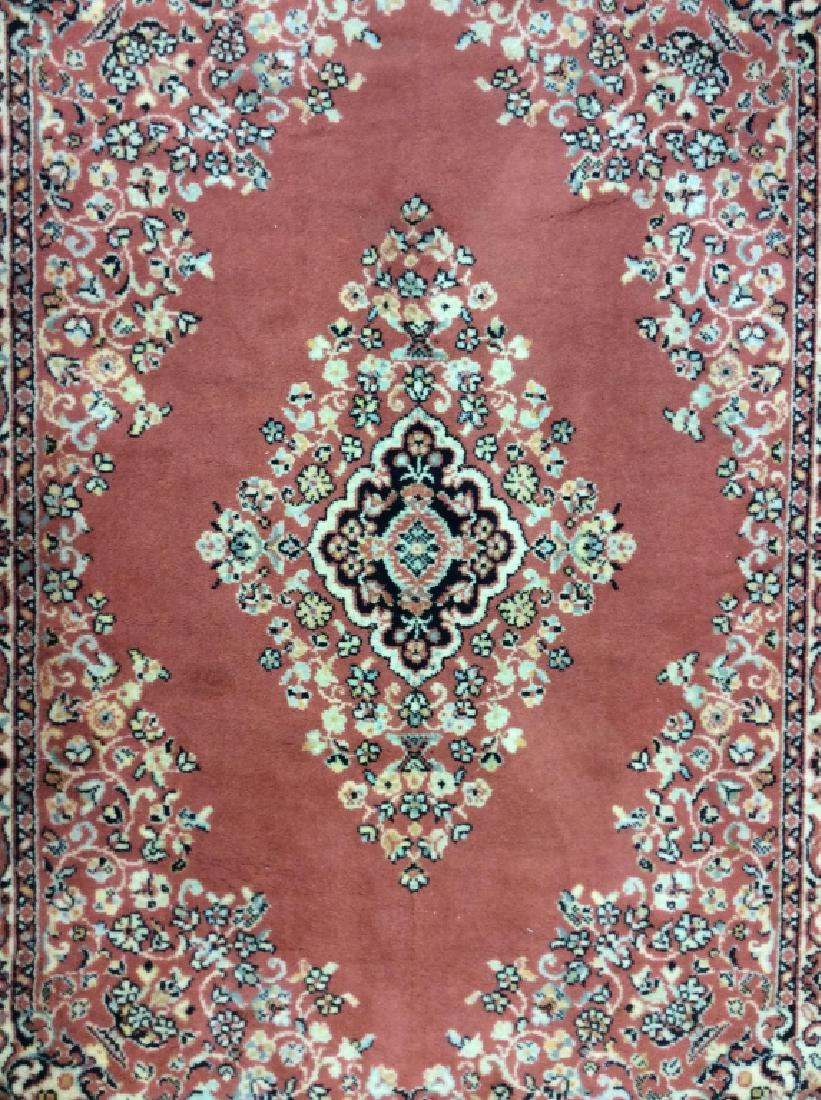 Fringed Floral Detailed Wool Rug (1 of 8)