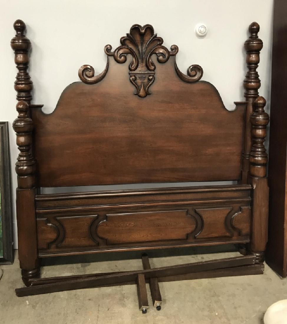Ralph Lauren Carved Wooden Four Poster Queen Bed (1 of 13)