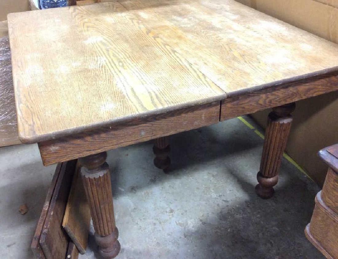 Vintage Farm Table w Leaves (1 of 9)