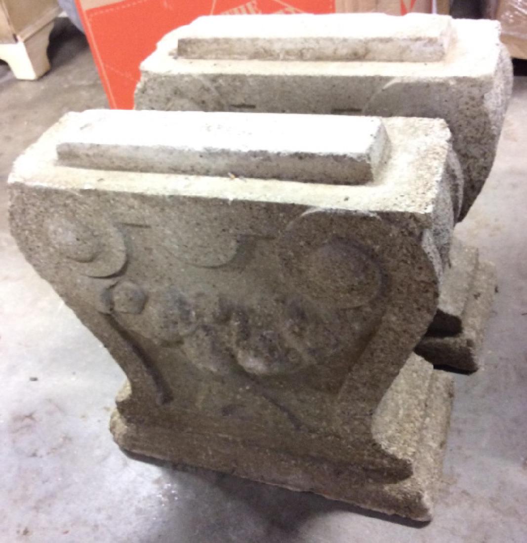 Pair Shaped Cement Pedestals (1 of 6)