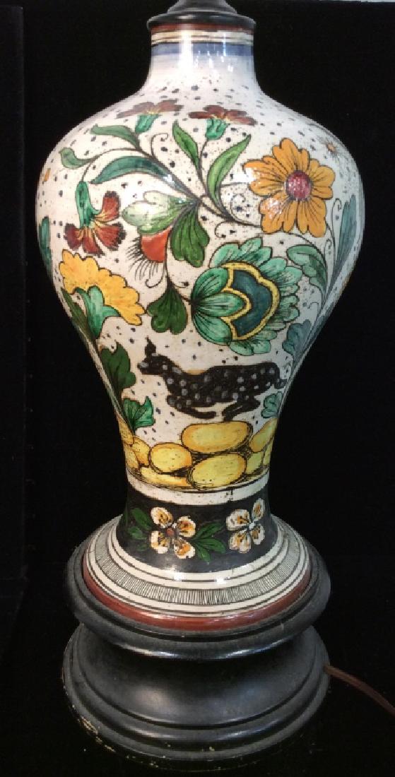 Painted Ceramic Table Lamp (1 of 8)