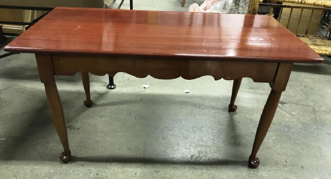 STICKLEY Carved Wooden Footed Coffee Table (1 of 6)