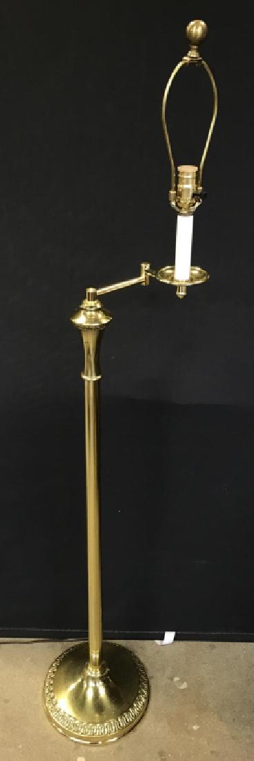 Brass Toned Two Swing Arm Torciere Lamp (1 of 7)