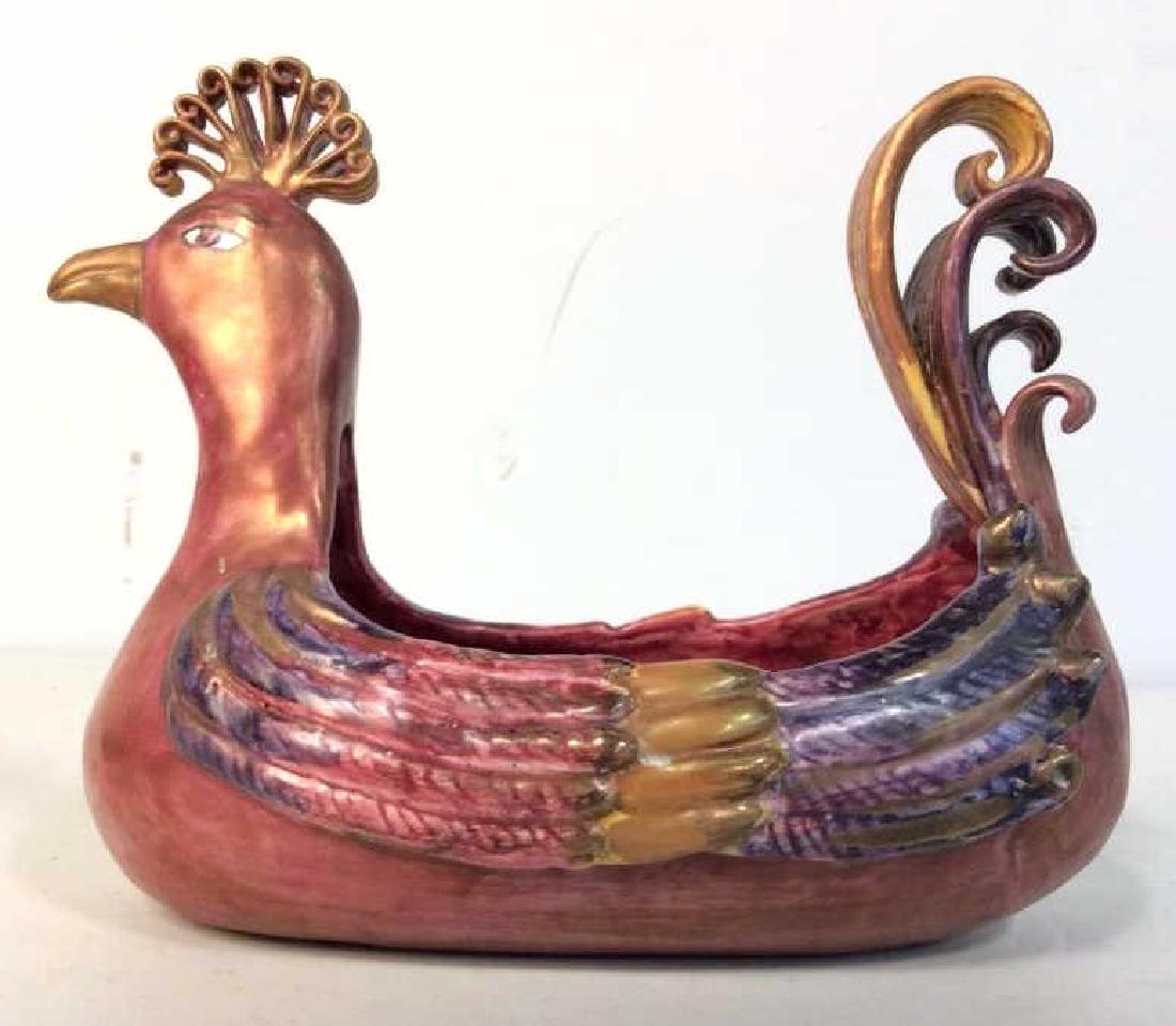 Hand Made Ceramic Peacock, Italy (1 of 8)