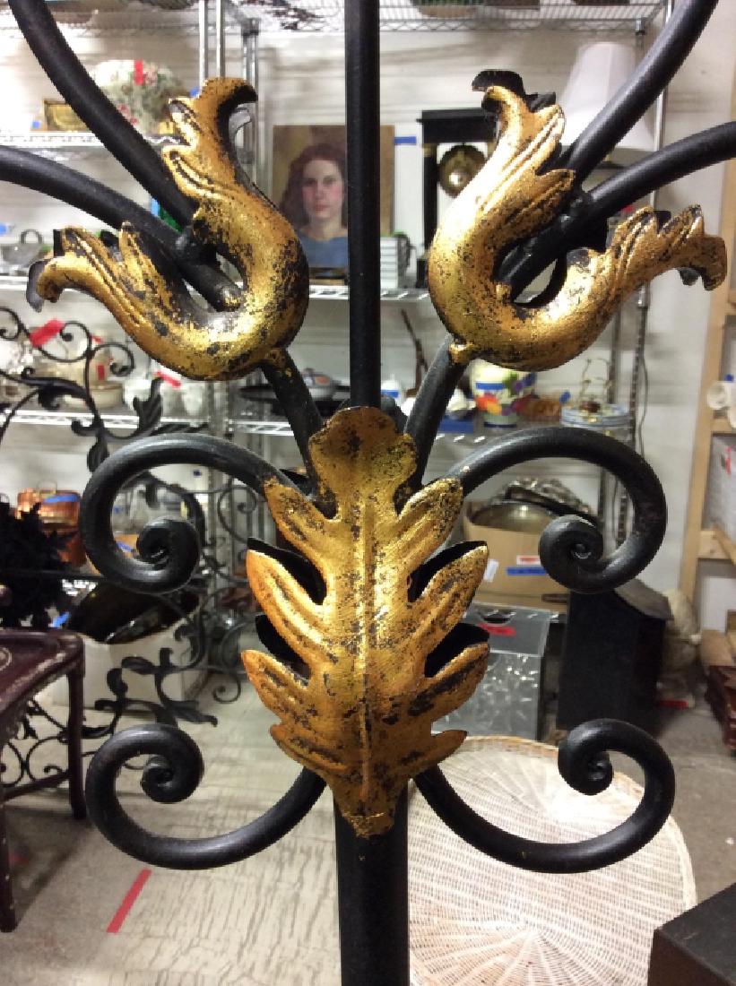 Black & Gold Toned Metal 5 Arm Candelabra (1 of 5)